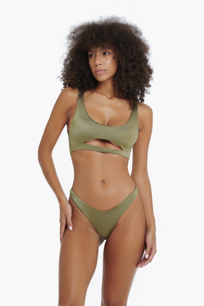 CLEO RIBBED MILITARY GREEN