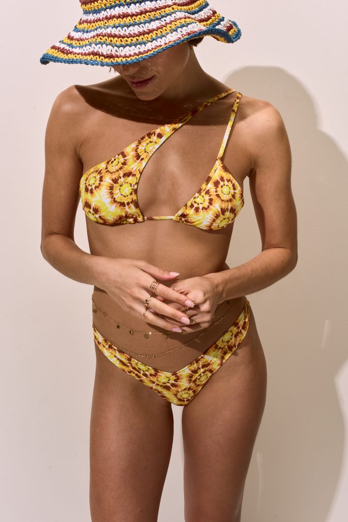 WHITE PATTERNED TIE DYE YELLOW